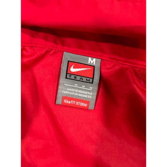Nike Team Medium Red Windbreaker Zip Up Jacket - Picture 4 of 5
